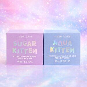 I Dew Care Sugar Kitten + Aqua Kitten Peel Off Masks Set -New in box
